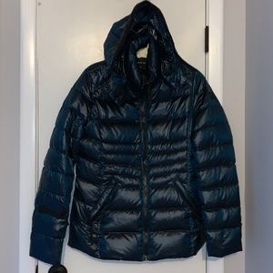 Andrew Marc Women's Down Puffer Jacket Teal Green —Medium